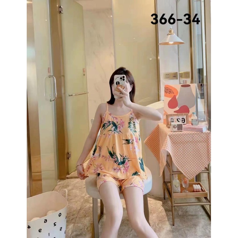 Piyama Set Baju Tidur Import murah model Babydoll wanita daster bahan kaos katun