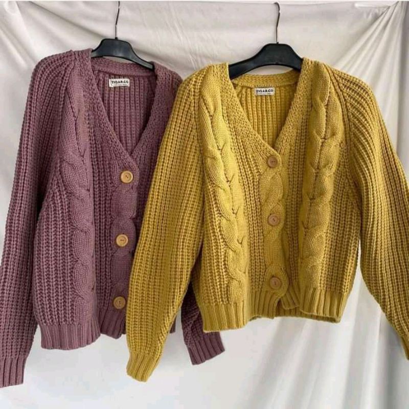 OUTER RAJUT CABLE 3GET SUPER PREMIUM/CARDIGAN RAJUT TEBAL/CARDIGAN WANITA OVERSIZE-2
