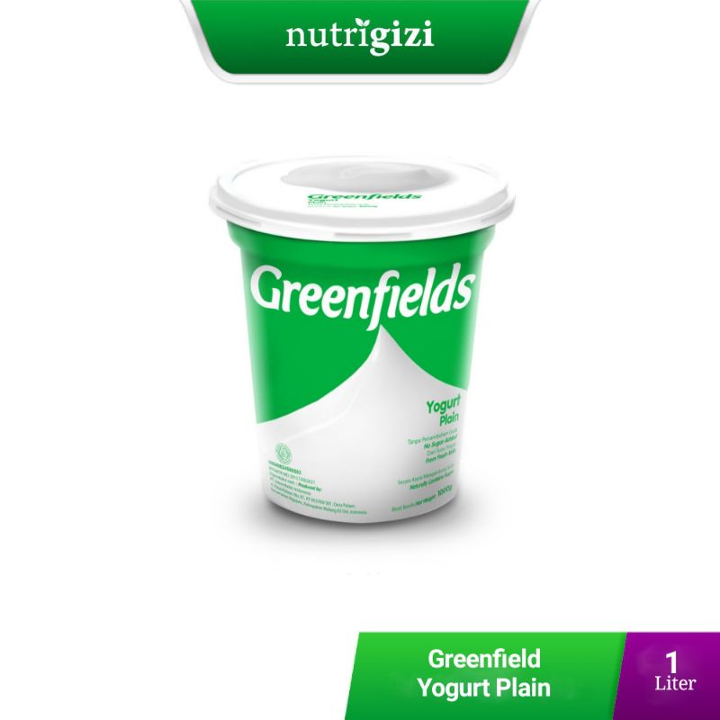 Jual Nutrigizi Greenfields Yogurt / Yoghurt Plain 1 Liter Rendah Gula