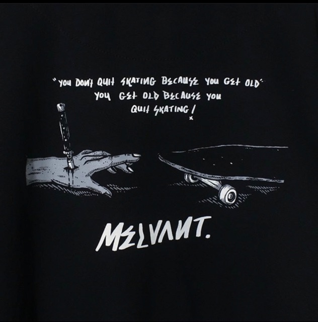 MZH QUOTE BLACK - MELVANT ZIPPER HOODIE