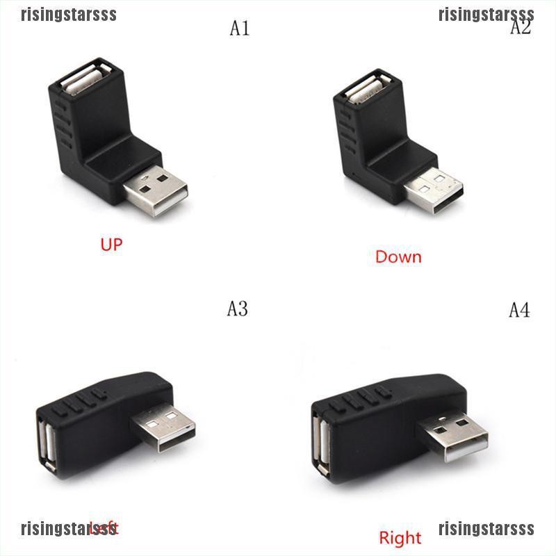 Rsid span-new Adapter Konektor Extension USB 2.0 Male Ke Female Bentuk L