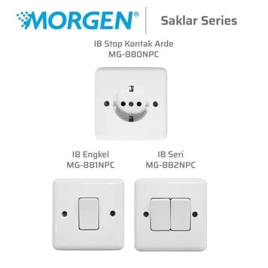 MORGEN IB INBOUND MG 880NPC STOP KONTAK ARDE, 881NPC SAKLAR ENGKEL, MG-882NPC SAKLAR SERI 880 881 882