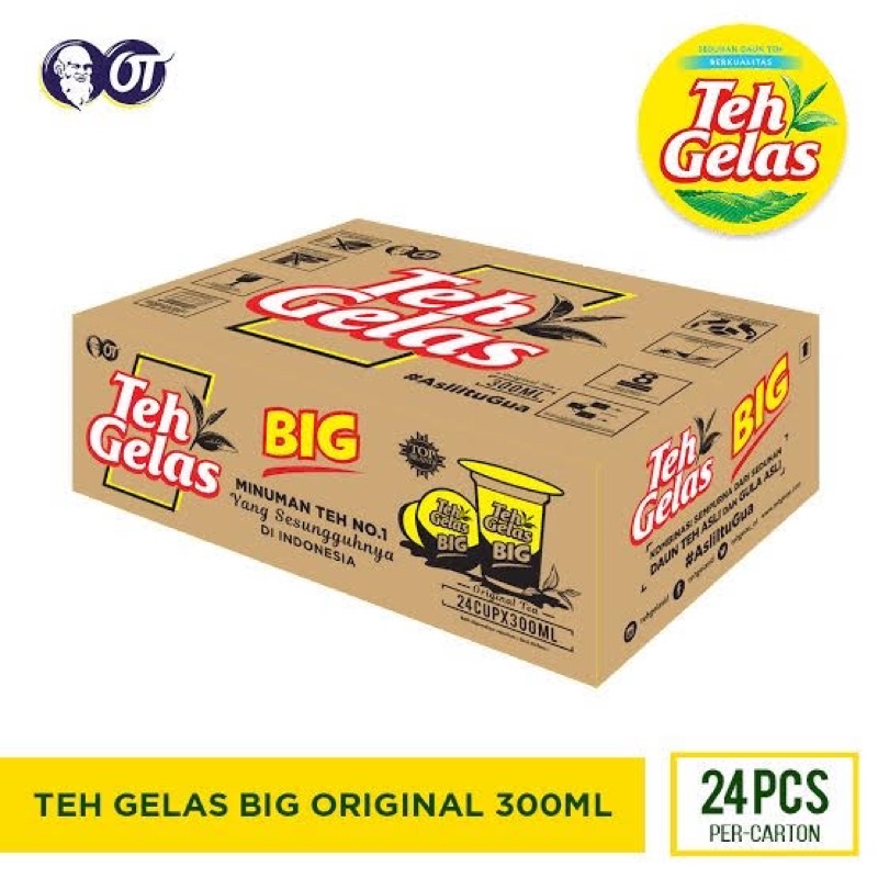 

(KHUSUS CIREBON) Teh gelas BIG 1 karton isi 24cup