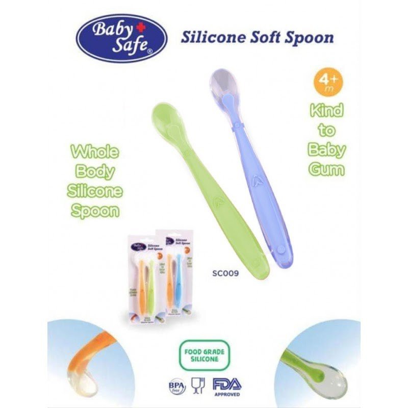 Baby Safe Silicone Soft Spoon SC009 / Sendok Silicone Bayi