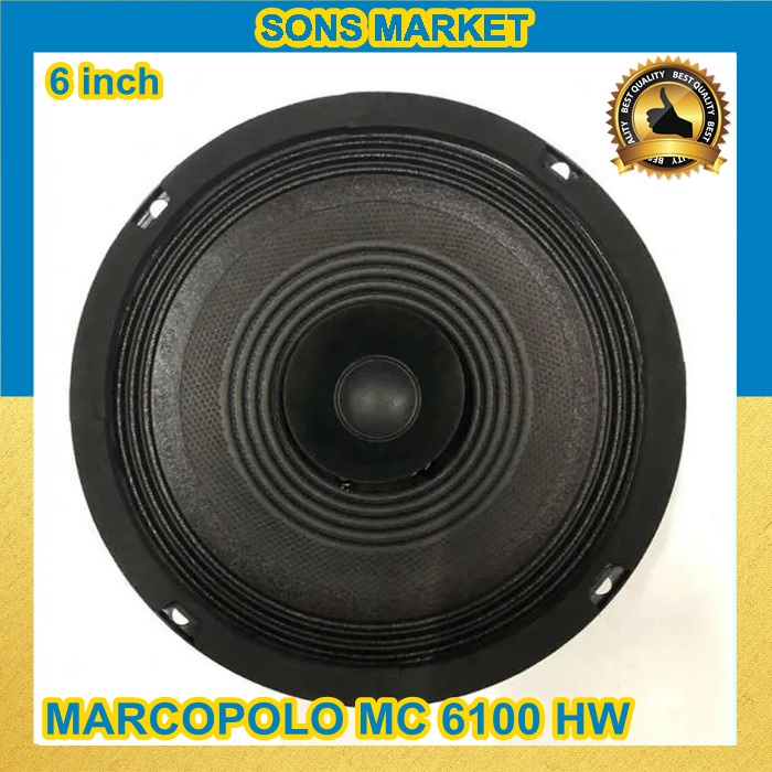 Speaker WOOFER MARCOPOLO 6 inch 6inch MC 6100 HW FULL RANGE ORIGINAL