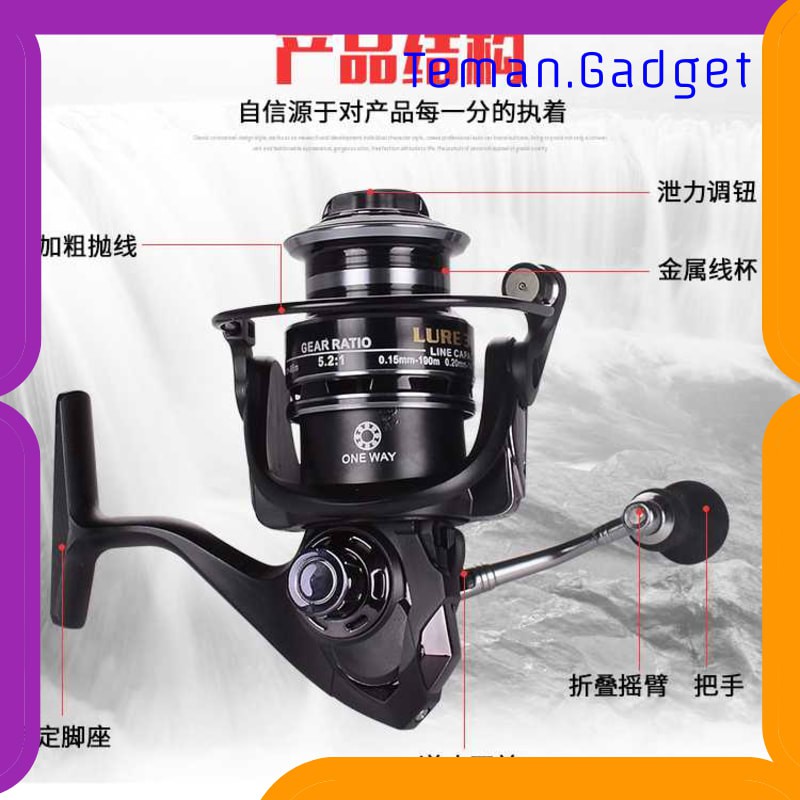 TG-IF103 Debao LURE 3000 Spinning Reel Pancing 5.2:1 12+1 Ball Bearing