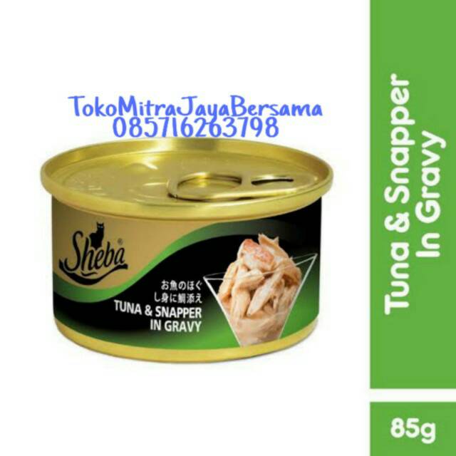 SHEBA TUNA &amp; SNAPPER IN GRAVY - 85GR - MAKANAN KUCING