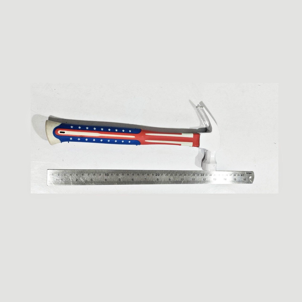 Palu Kambing USA 16oz gagang Karet POLOS / Palu Martil Hammer (G7108)