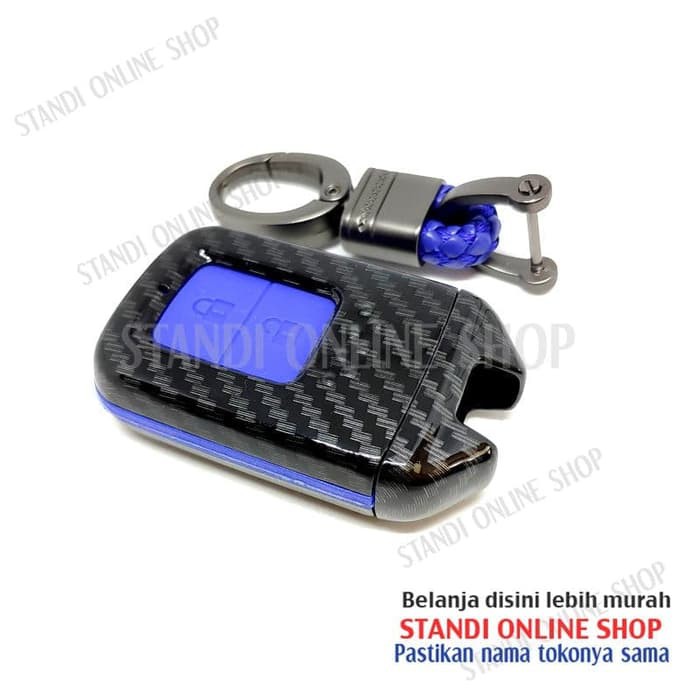Cover Smartkey Sarung Kunci Remote Smartkey Honda Jazz HRV CRV Biru