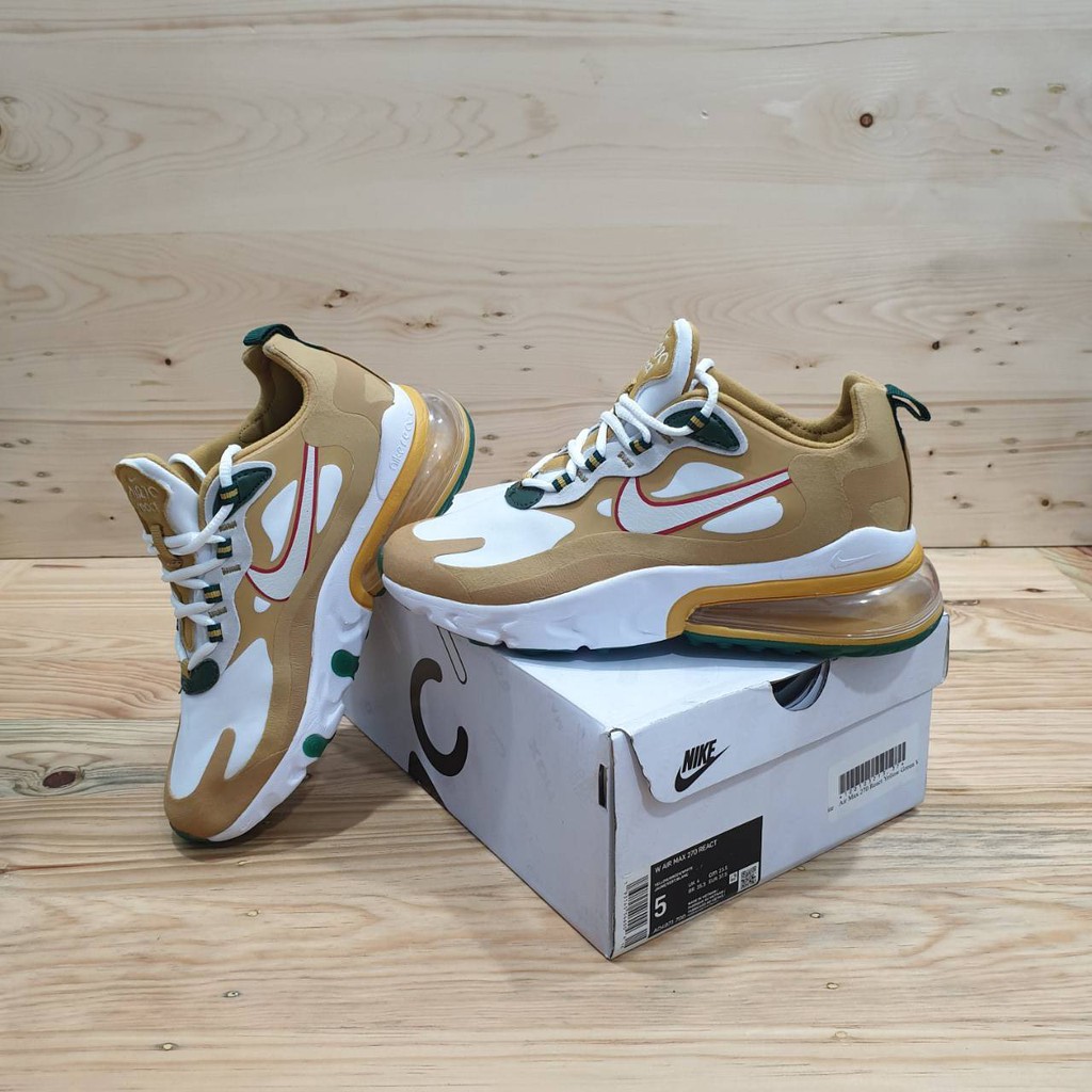 TERPERCAYA  Sepatu Nike Air Max 270 React Yellow Green IMPORT PREMIUM QUALITY