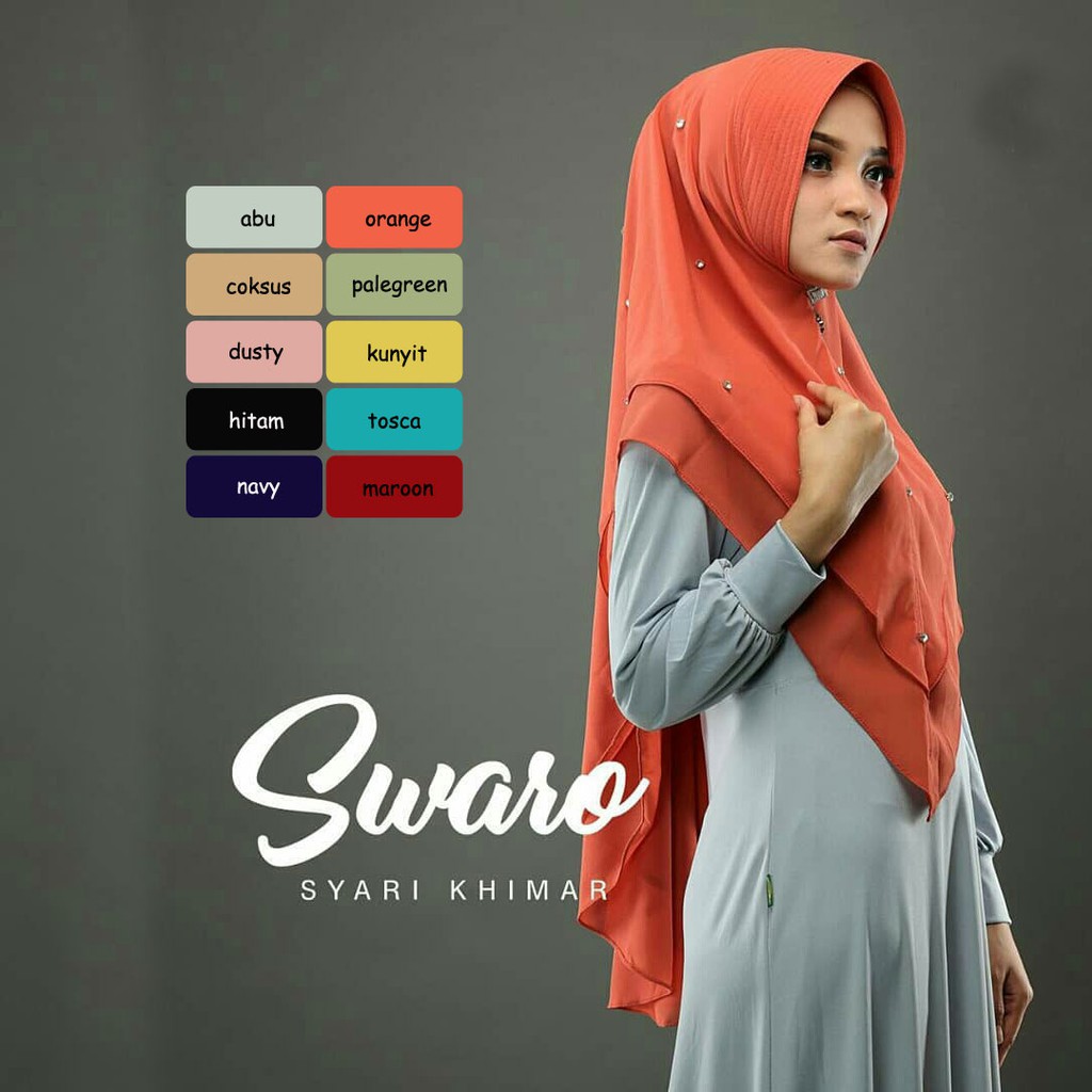 SWARO SYARI KHIMAR GROSIR JILBAB  KHIMAR JILBAB  