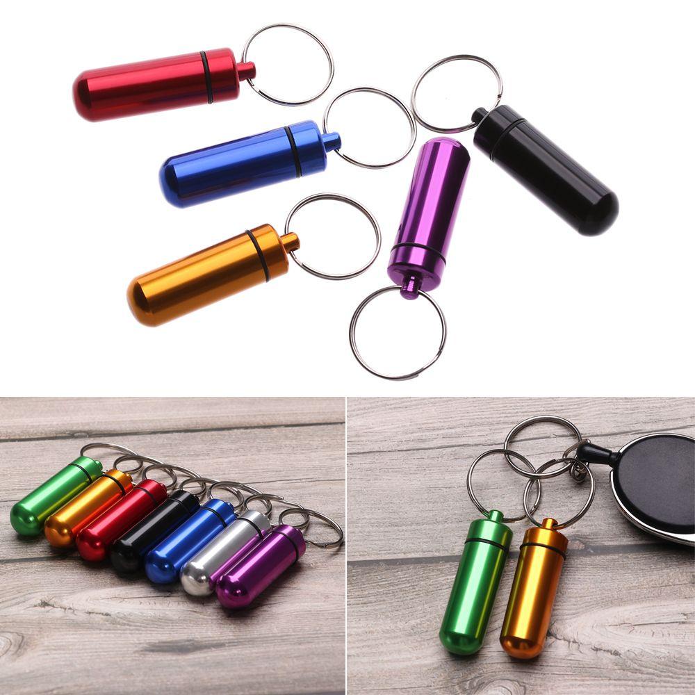 Nanas Pill Boxes Storage Aluminium Alloy Braille Organizer Kotak Penyimpanan Perhiasan Botol Mini Plastik