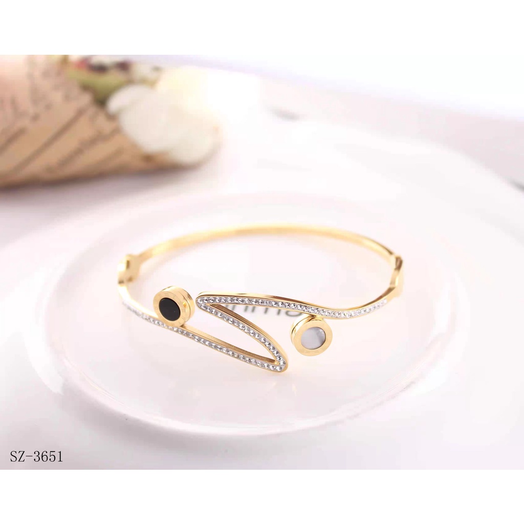 Gelang Titanium Permata Terbaru Perhiasan Fashion 3614,3651