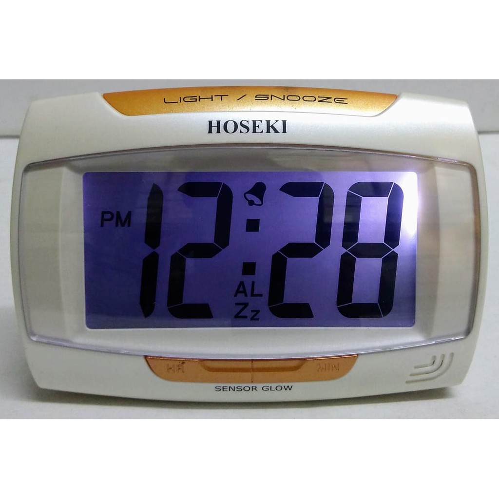 Hoseki H-2191 Digital Alarm Clock Auto Glows in the Dark