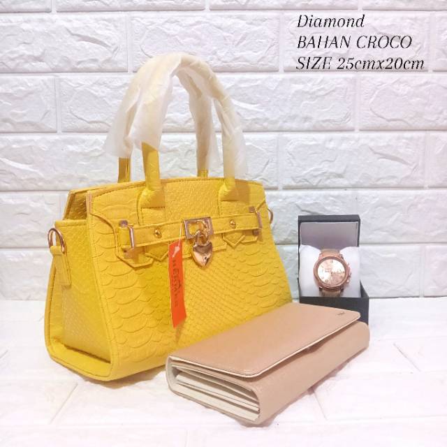 Tas wanita paket 3in1 caroco diamond