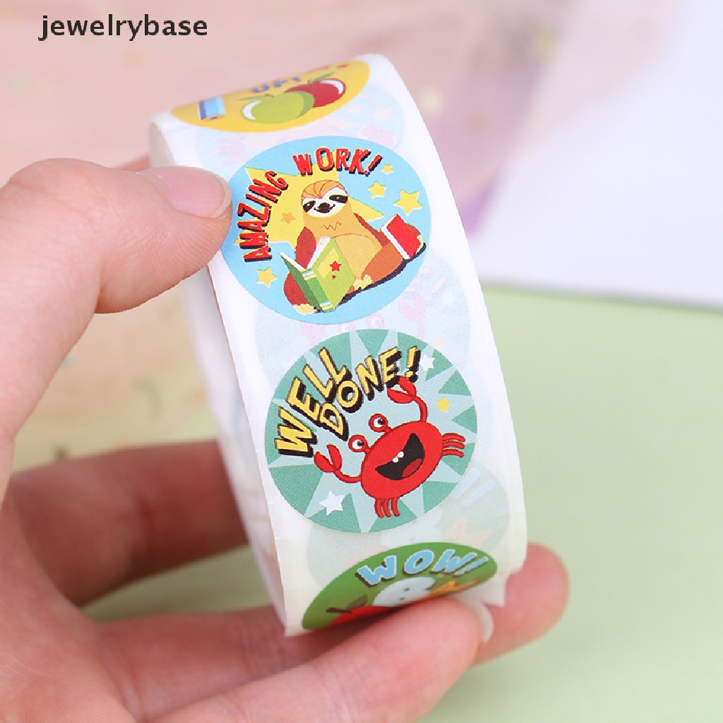 500 Pcs Stiker Roll Desain Hewan Untuk Anak