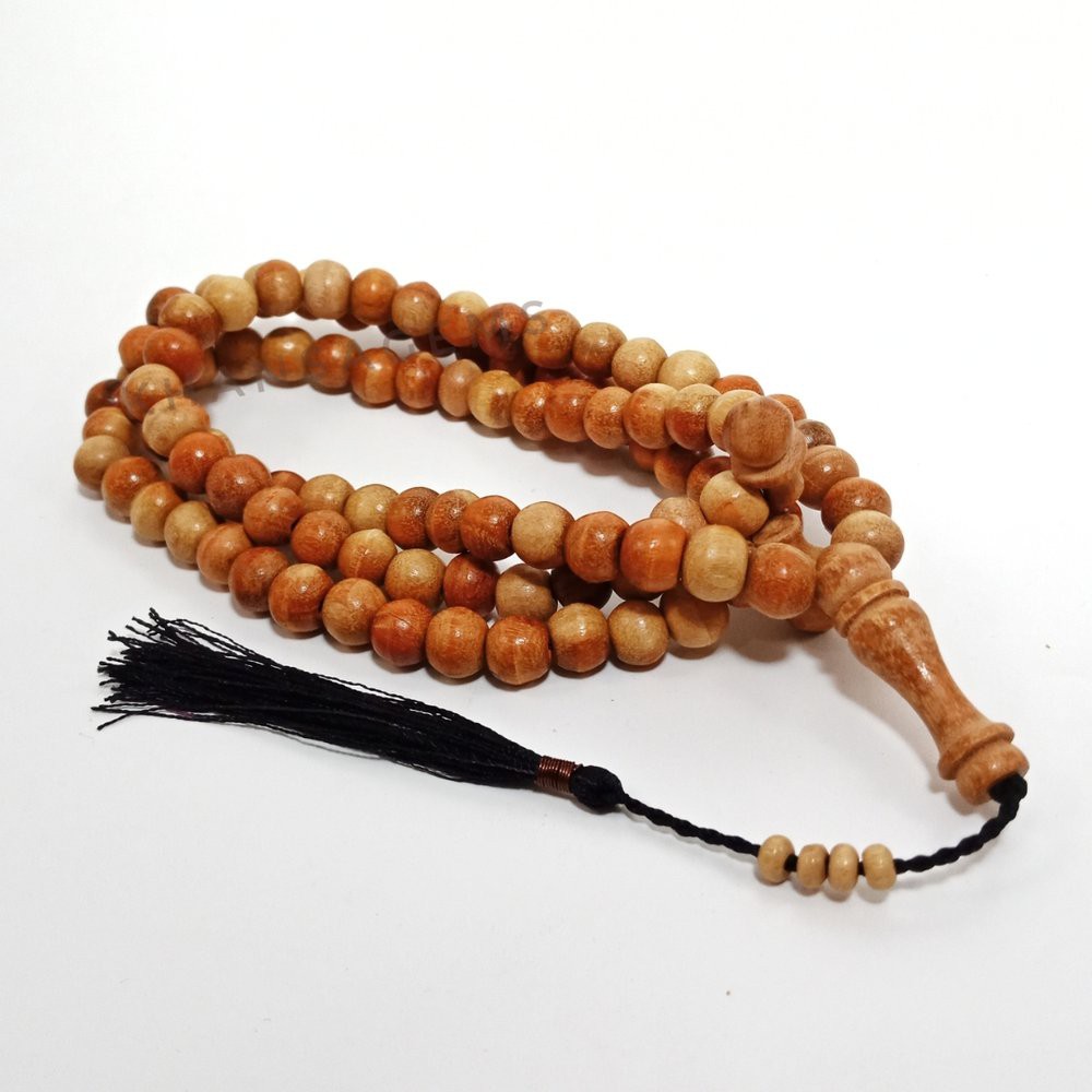 TASBIH ORIGINAL KAYU SECANG EKSLUSIF DIM 8MM ISI 99 BUTIR PERLENGKAPAN IBADAH DZIKIR FASHION MUSLIM