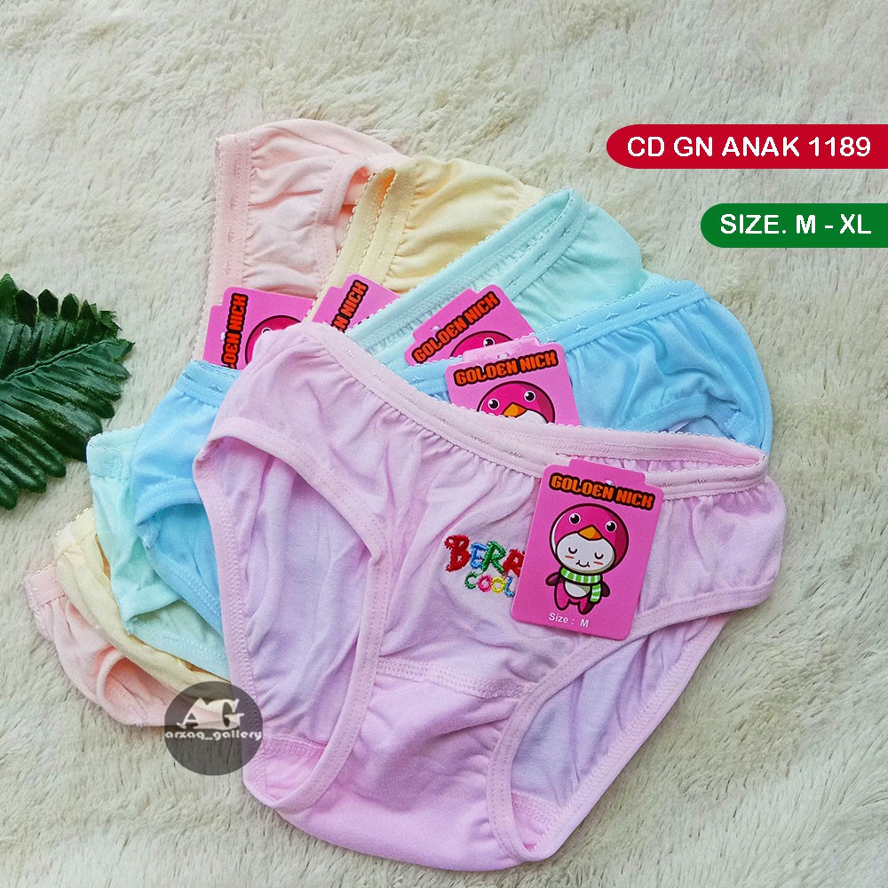 [ 6pc ] CD Golden Nick Anak MUDA 1189 /Celana Dalam Anak Perempuan