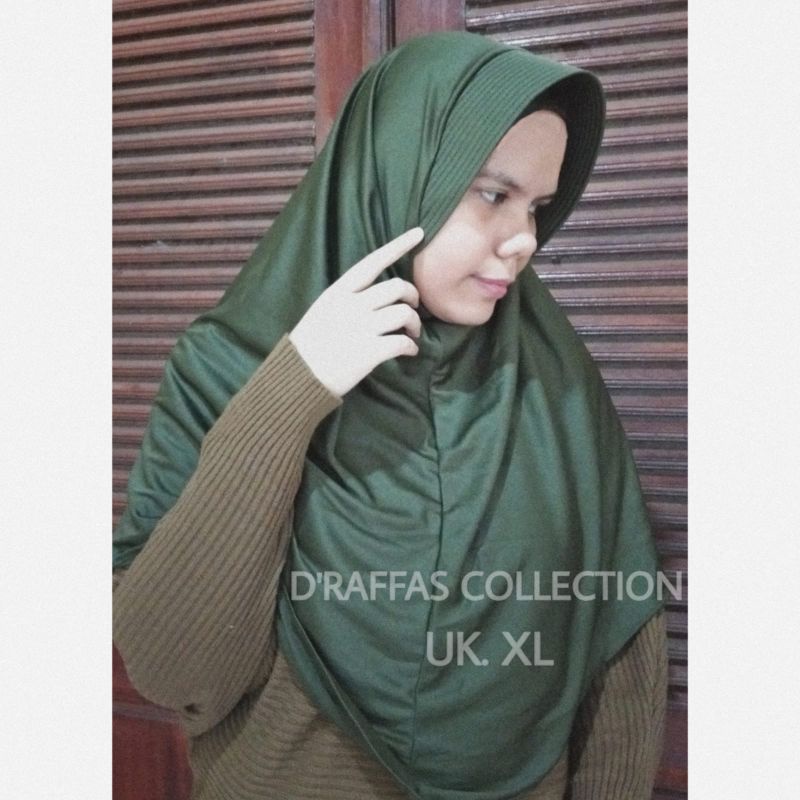 (UKURAN XL) Bergo oval polos/Daily Hijab/jilbab instan ori by. ASRI collection⁸