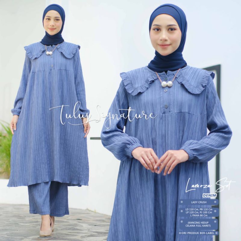 LAMOZA SET BY TULUS SIGNATURE (ONE SET WANITA) Set muslimah polos modern rekomended