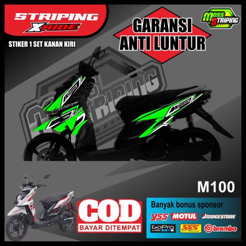 STRIPING STIKER YAMAHA X RIDE 115 CC / XRIDE 115 CC - LIST VARIASI STICKER MOTOR SEMI FULL BODY XRID