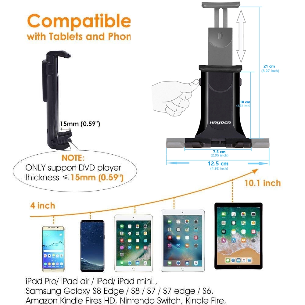 Gm Stand holder Tablet iPad 4 Mini 3 Air 2 Samsung S6 8 Rotasi 360 Derajat Ukuran 4-12.9 Inch