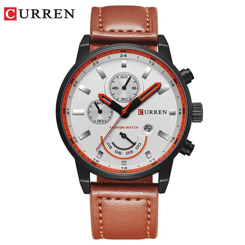 CURREN 8217 Jam Tangan Pria Analog Tali Kulit WK-SBY