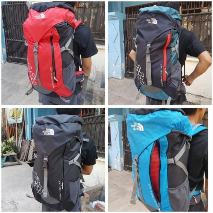 (STE4456) Tas Ransel Keril Carrier The North Face TNF Lokal 50 Liter - Hitam elegan