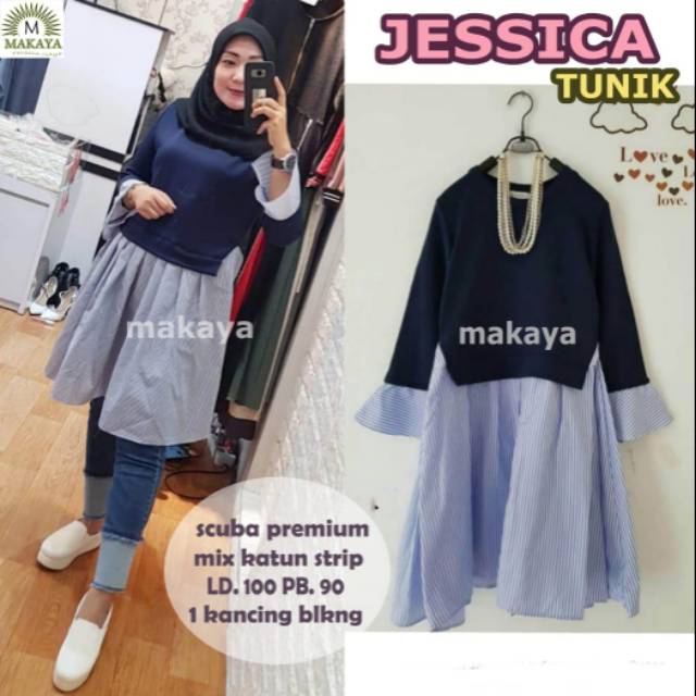 Tunik Jessica Scuba premium