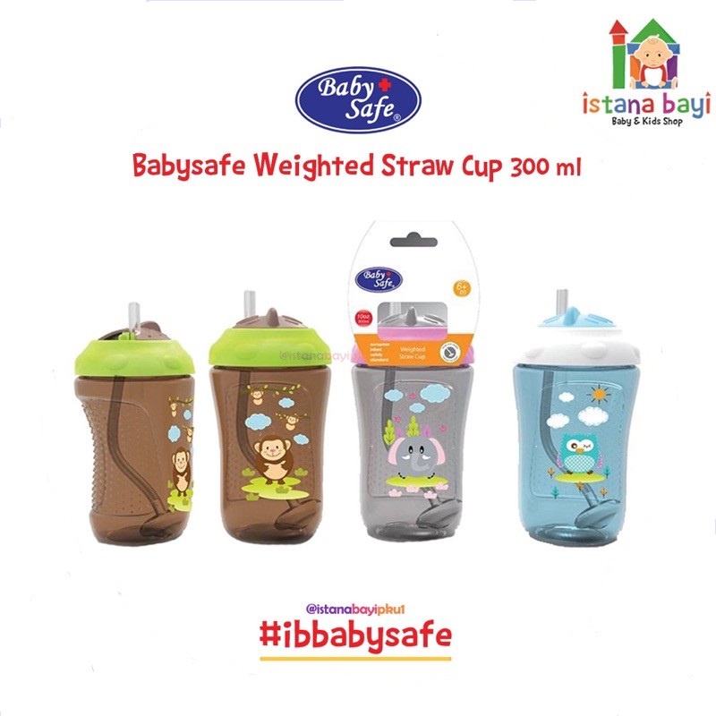 Baby Safe Weighted straw Cup 300 ml - Botol minum anak FS405
