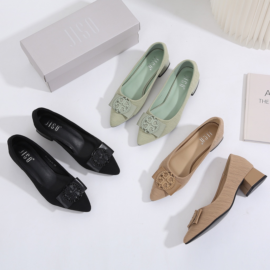 JISO RYONA SANDRA-31 Sepatu Heels Kerja Wanita Heels 4cm Import Premium