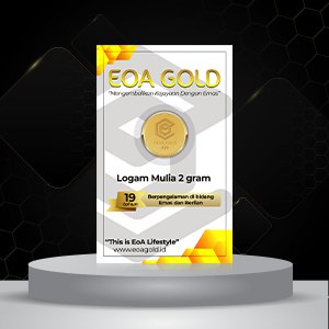 EOA GOLD 2 GRAM/ 5 GRAM 24 KARAT 99,9% FREE DOMPET KARTU