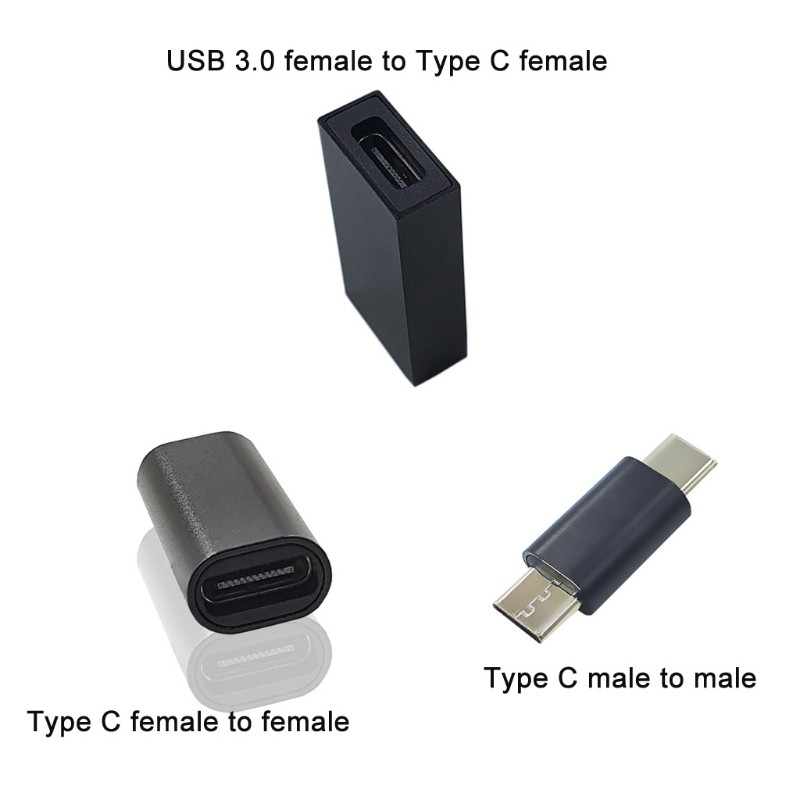 VIVI Type C Female to Female, USB C Male to Male, USB 3.0 to Type C Female Converter Adapter for Mobile Phone Tablet Computer