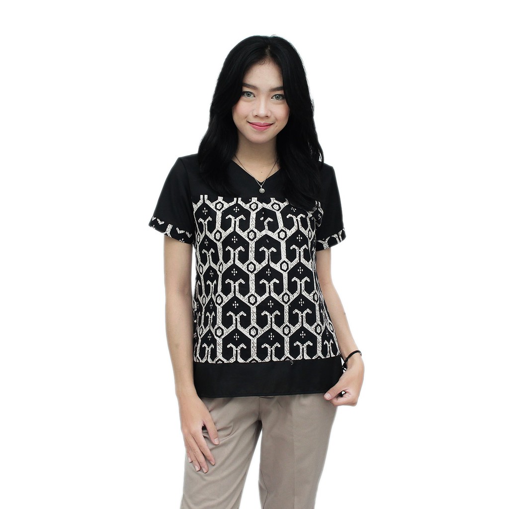 Blus batik  milka atasan  batik  halus atasan  batik  