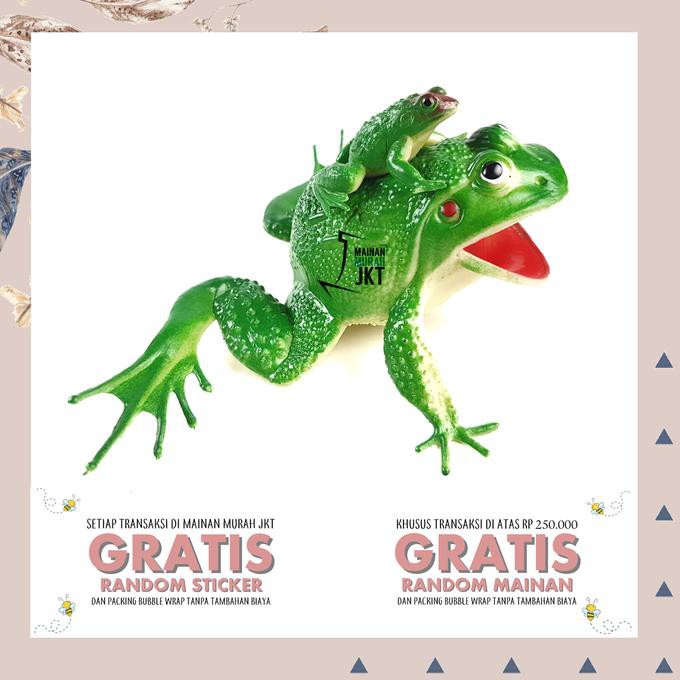 ✾FZ08942✳ MAINAN ANAK BINATANG REPTIL KATAK KARET HEWAN KODOK KARET BATH TOY