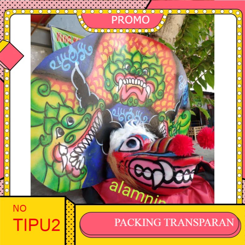 Barongan kayu Waru Anak2 laki Laki Murah Asli Mainan Spon Kemul Caplokan Jatil kayu Anak anak - kami