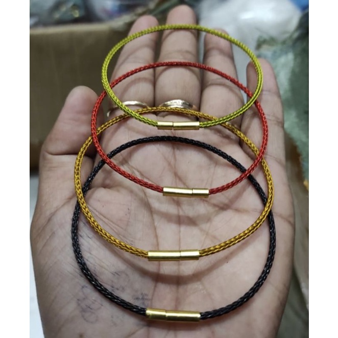 gelang kawat water proof 2mm kunci putar / tarik