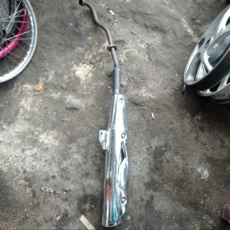 knalpot standar original supra x 125 DD 2006 old lama
