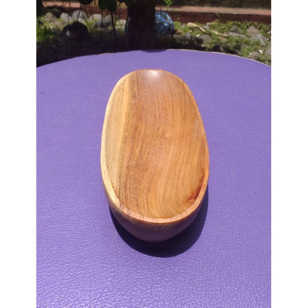 piring susi oval/piring roti 7x20cm.kayu akasia