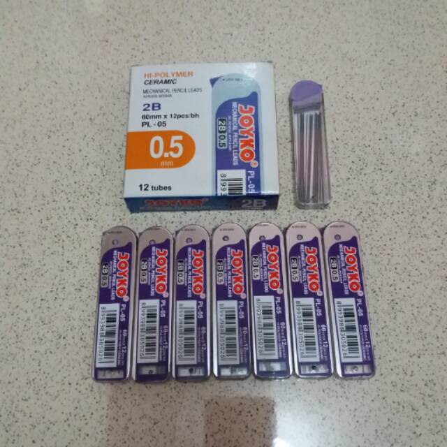 

Isi Pensil Mekanik 2B Merk Joyko ukuran 0.5 mm ( Isi 12 tube )