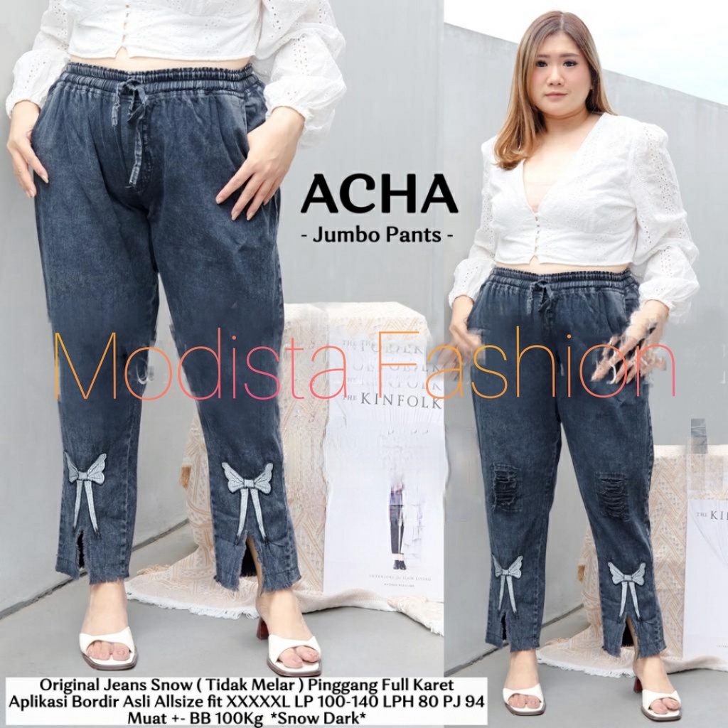 SUPER JUMBO!! ACHA PANTS VARIASI BORDIR ASLI