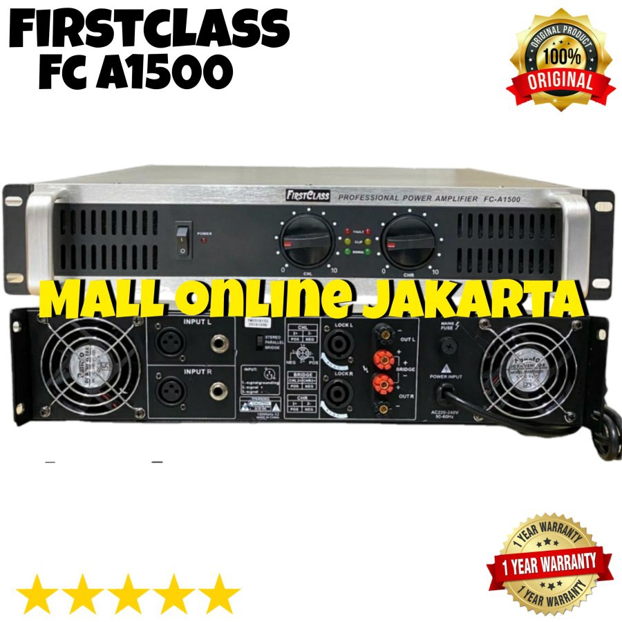 POWER AUDIO SOUND SYSTEM FIRSTCLASS FC A1500  AMPLIFIER FCA 1500