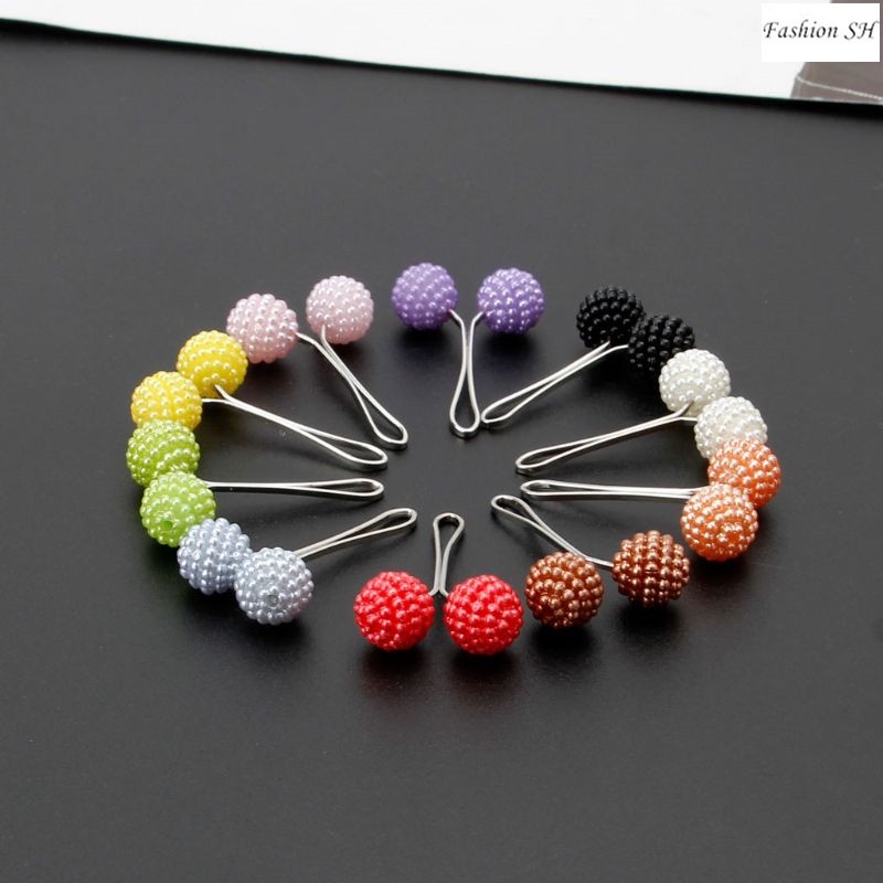 12pcs Bros Pin Bentuk Anggur Warna Campur Untuk Hijab Muslim M20002