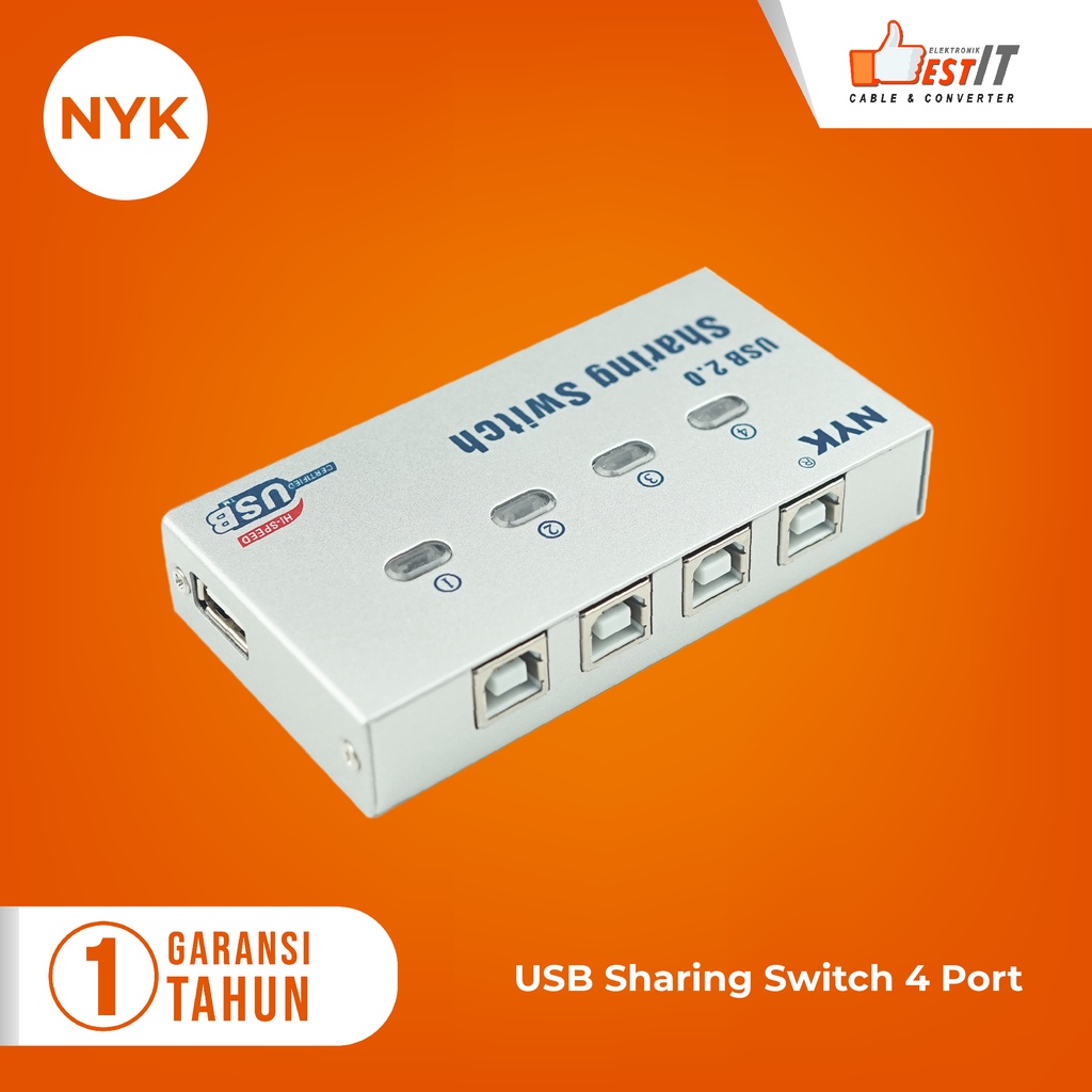 USB Sharing Switch 4port / USB Auto Data Switch Printer 4 port NYK