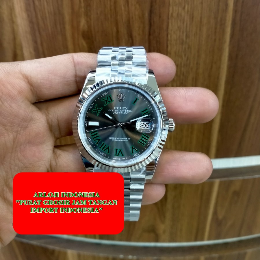 New Jam Rolex Datejust 41 Wimbledon 126334 Jubile 2021 Garansi 1th