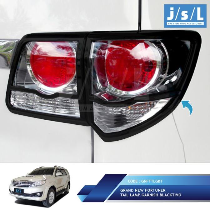 Toyota Fortuner Garnish Lampu Belakang Blacktivo 2014 2015 JSL