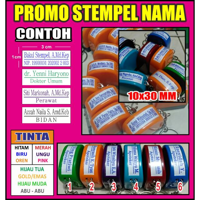 

STEMPEL NAMA DOKTER NIP SIP PERAWAT BIDAN 1030 MM