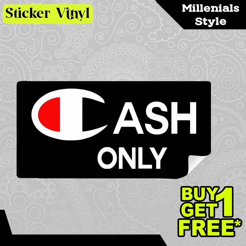 

Stiker Sticker Cash Only Gambar Unik Desain Keren dan Kekinian Aesthetic Bahan Vinyl Satuan Anti Air