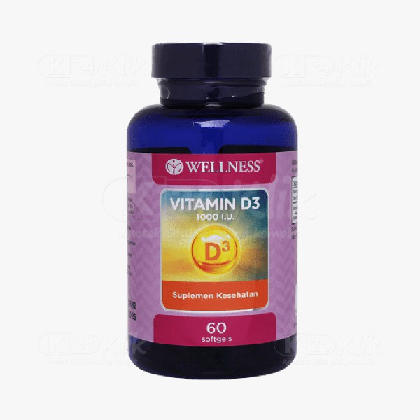 Wellness Vitamin D3 1000 IU 60 Softgel