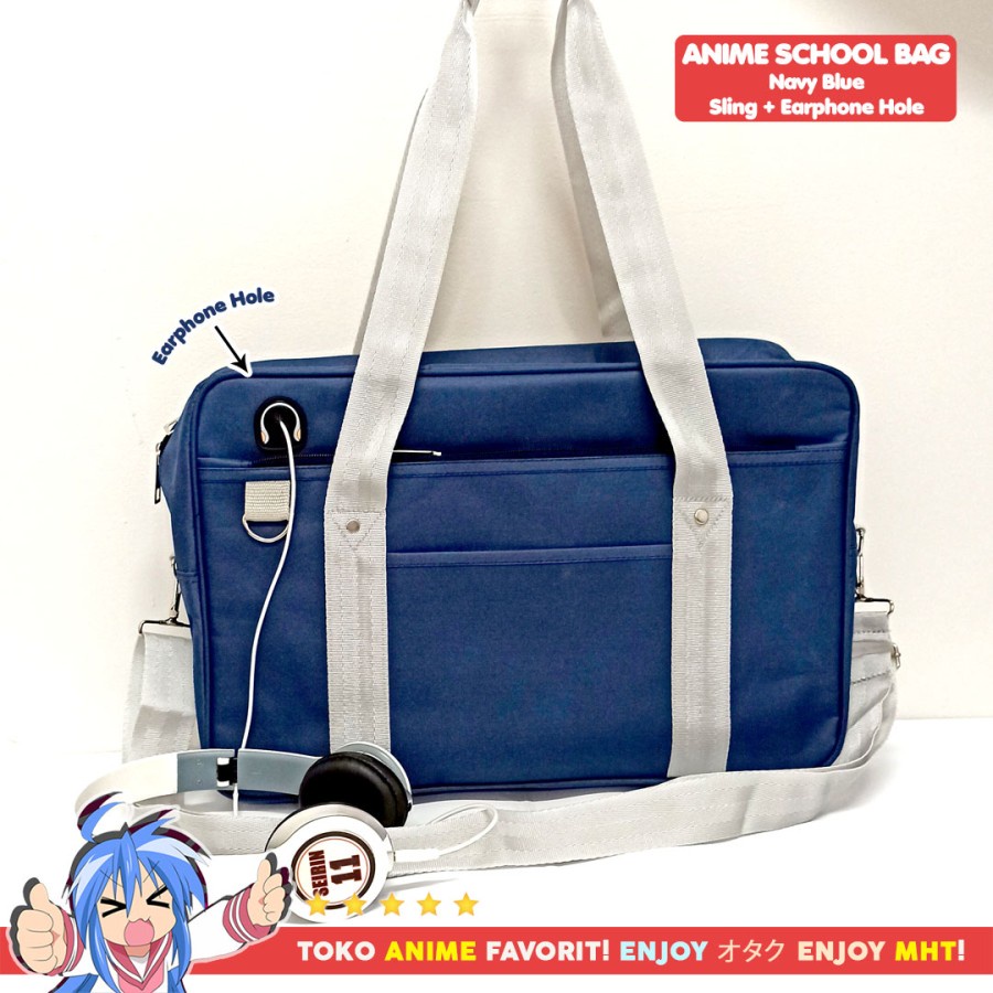 [PROMO] Seifuku Seragam Sekolah Jepang Putih Biru Dasi Merah + Tas